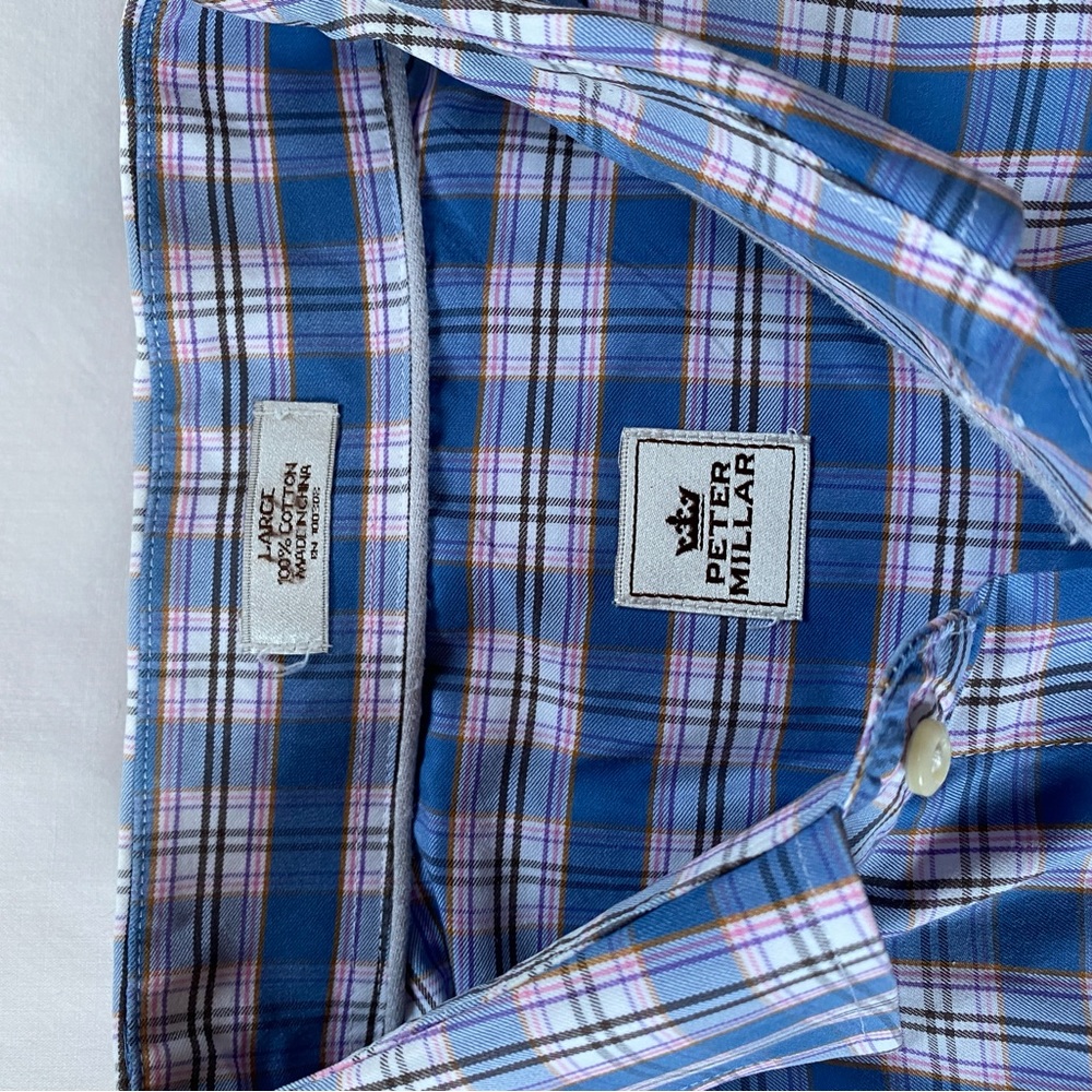 Peter Millar plaid shirt in great condition